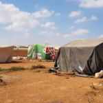 Picture of the tents in one of the camps